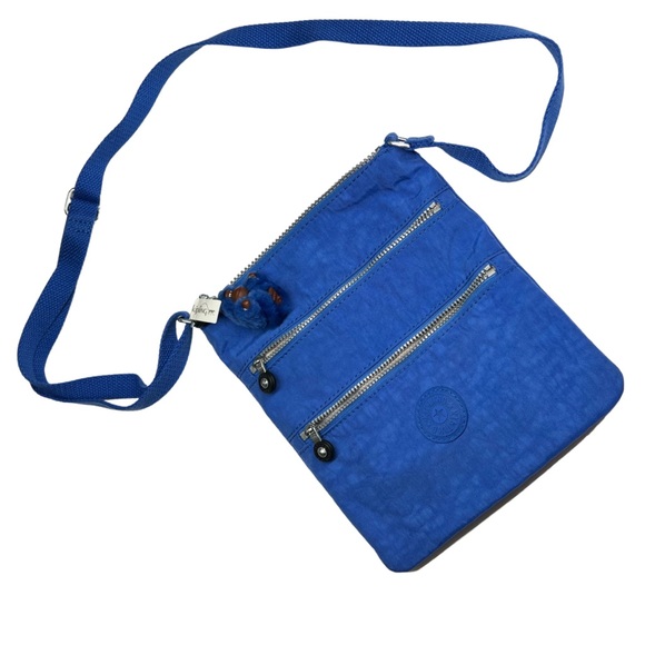 Kipling nylon royal blue zipper crossbody monkey casual outdoor adjustable - Picture 1 of 9